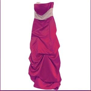 Bill Levcoff Pink Strapless Formal Bridesmaid Dress or Gown